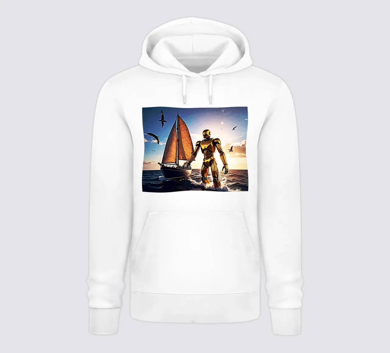 ROBOT AVEC VOILIER. sudadera con capucha de Thierry vobmann photography