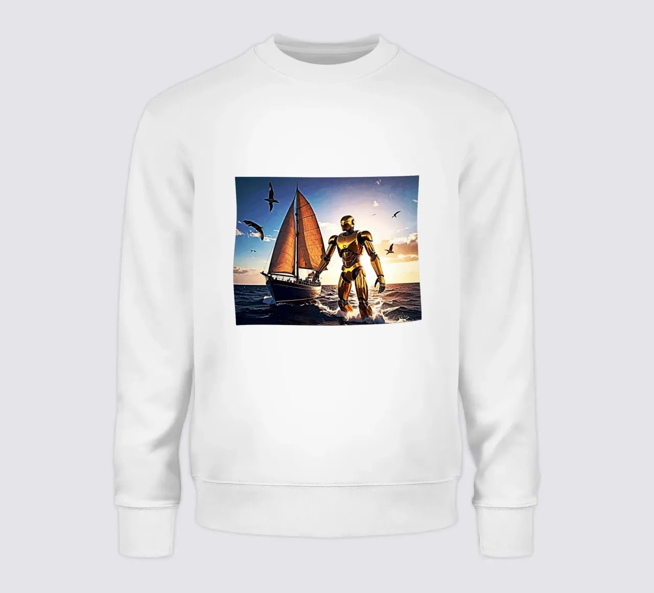 ROBOT AVEC VOILIER. Sweatshirt von Thierry vobmann photography