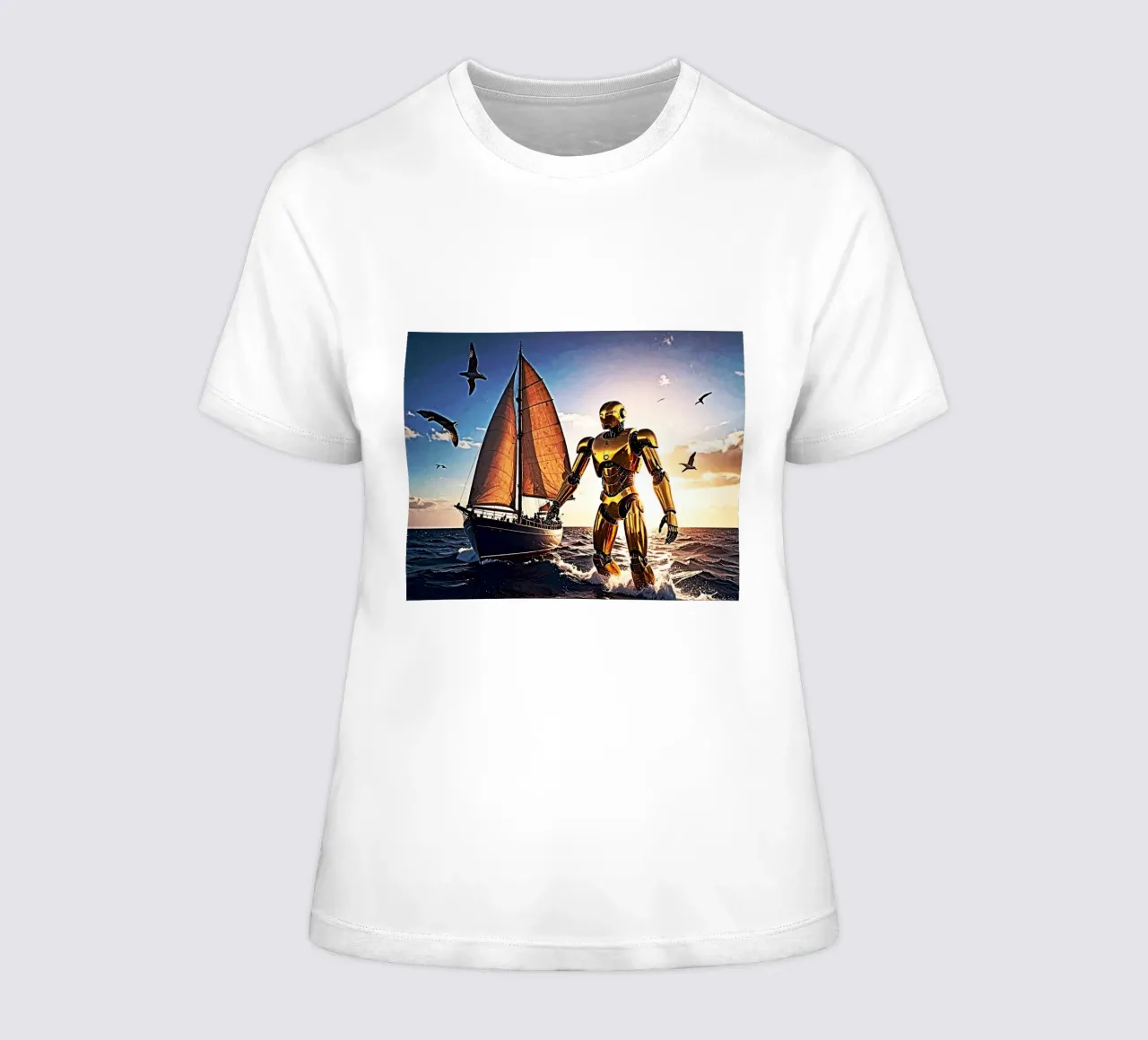 ROBOT AVEC VOILIER. t-shirt da donna da Thierry vobmann photography