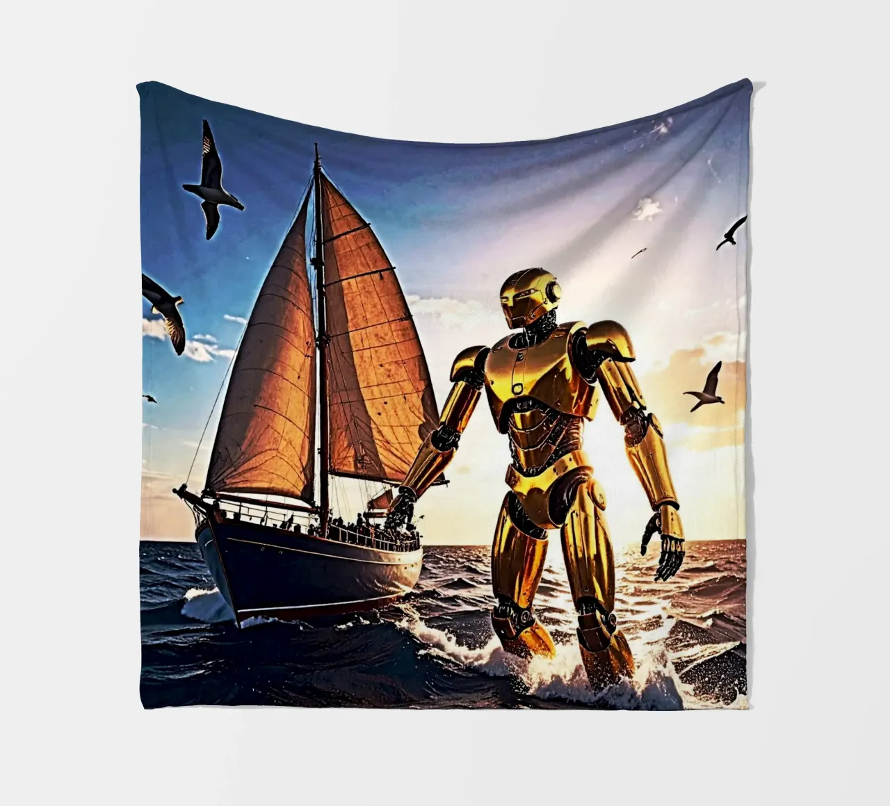 ROBOT AVEC VOILIER. coperta in pile da Thierry vobmann photography