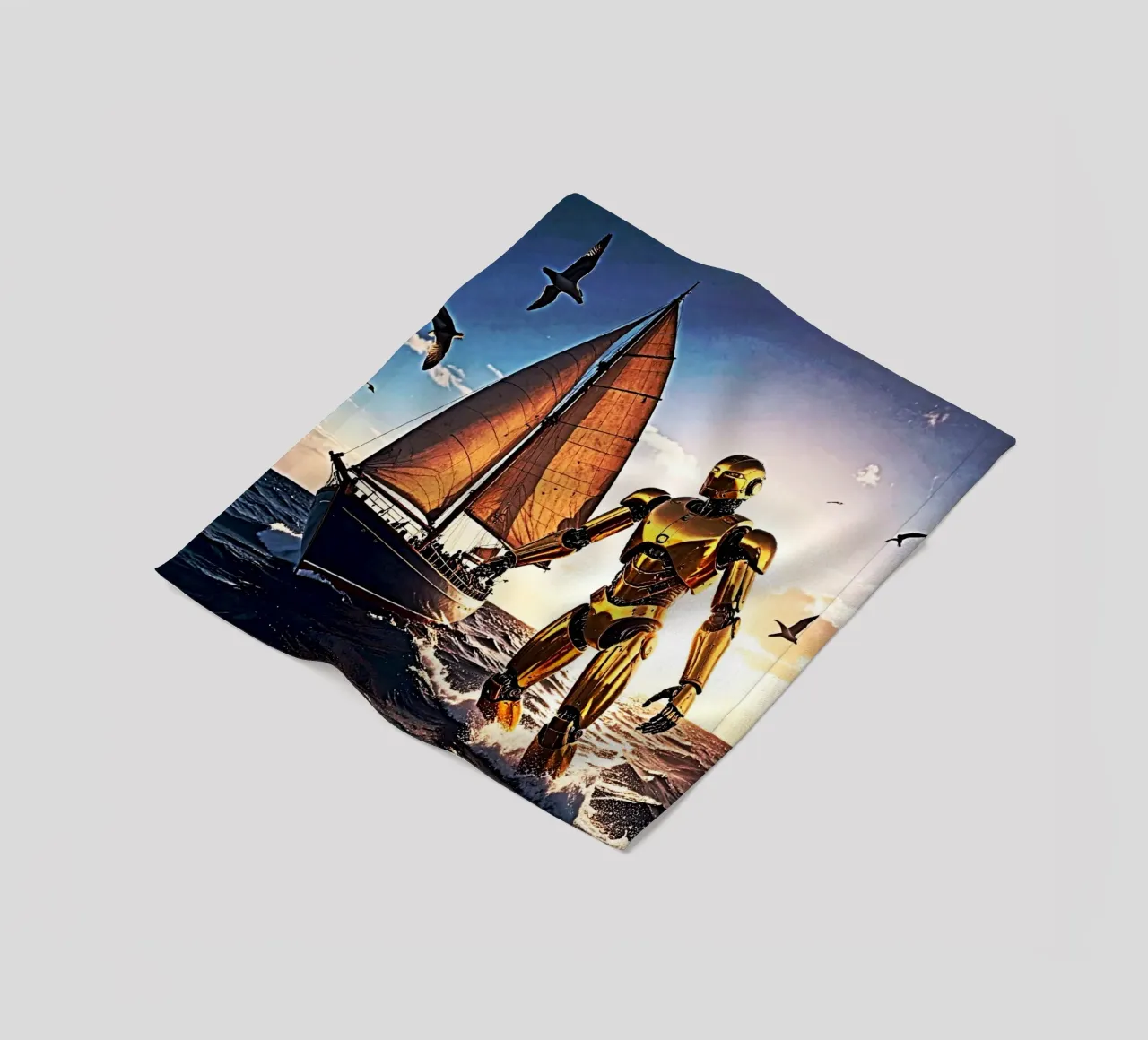 ROBOT AVEC VOILIER. coperta in pile da Thierry vobmann photography