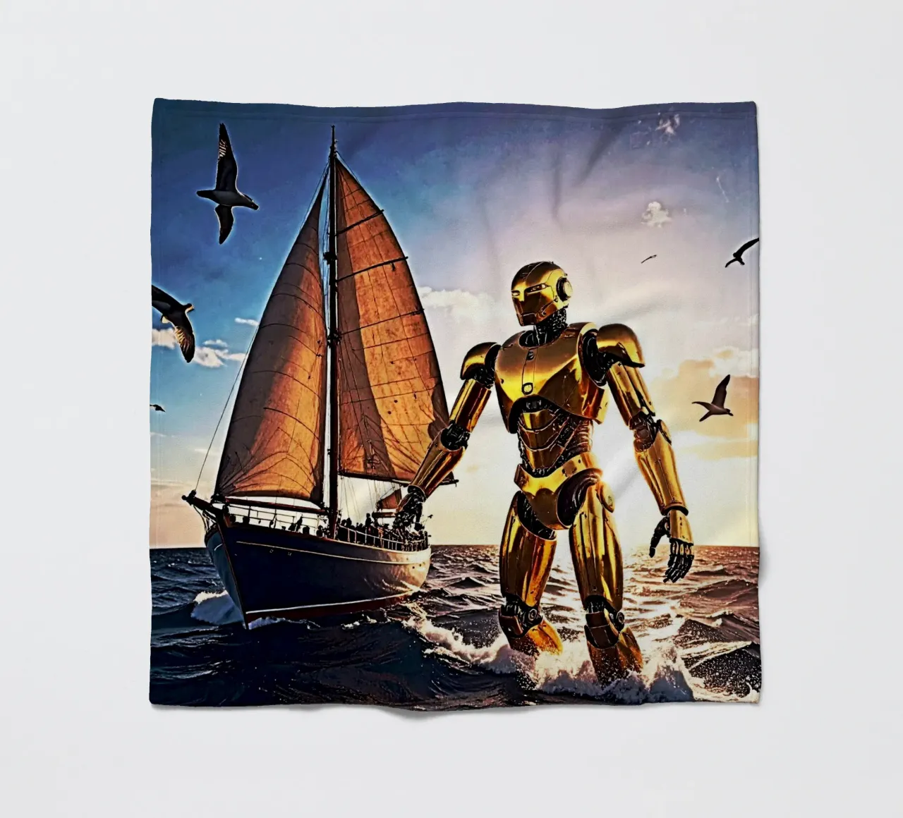 ROBOT AVEC VOILIER. coperta in pile da Thierry vobmann photography