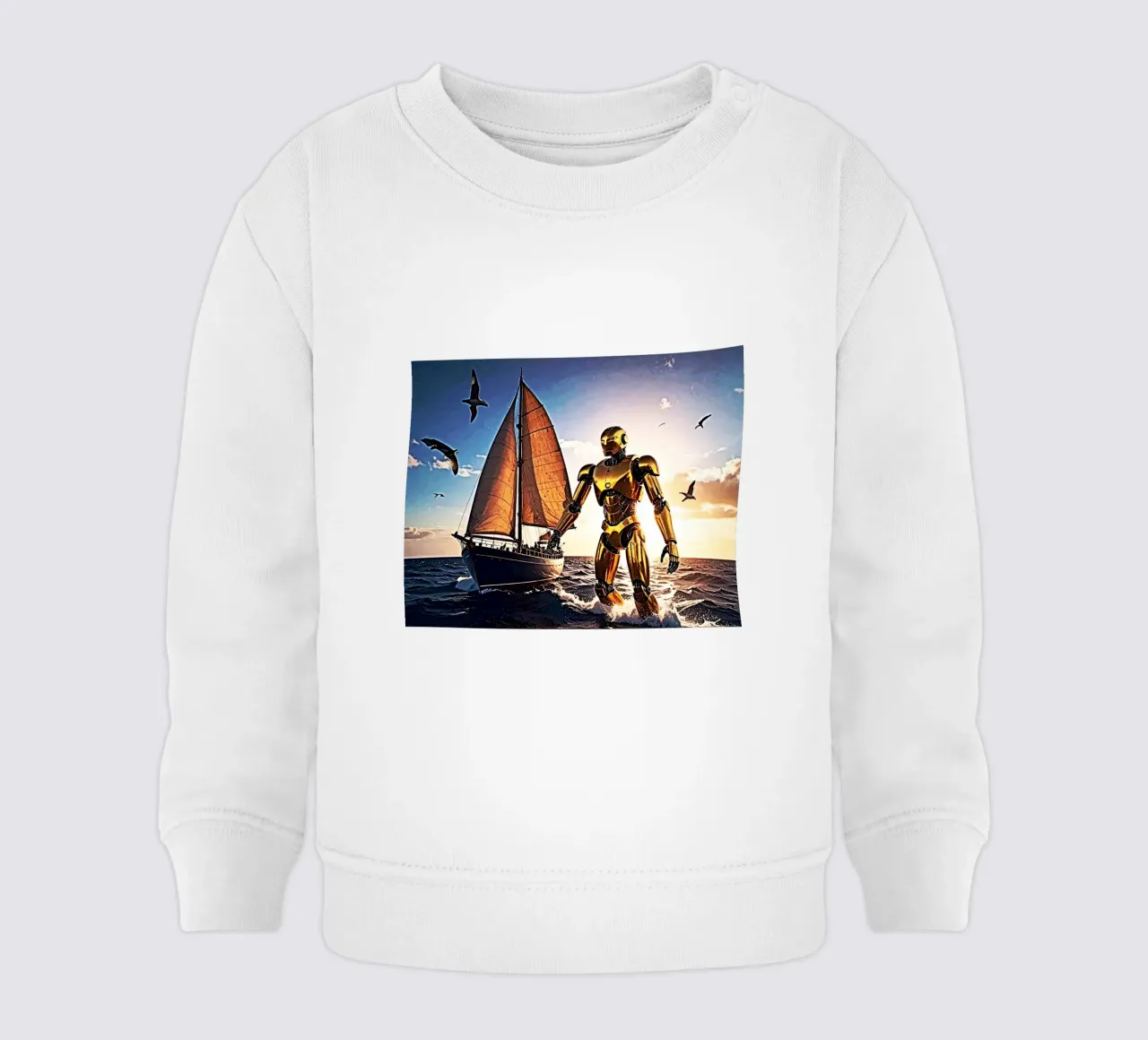 ROBOT AVEC VOILIER. Baby Sweatshirt von Thierry vobmann photography