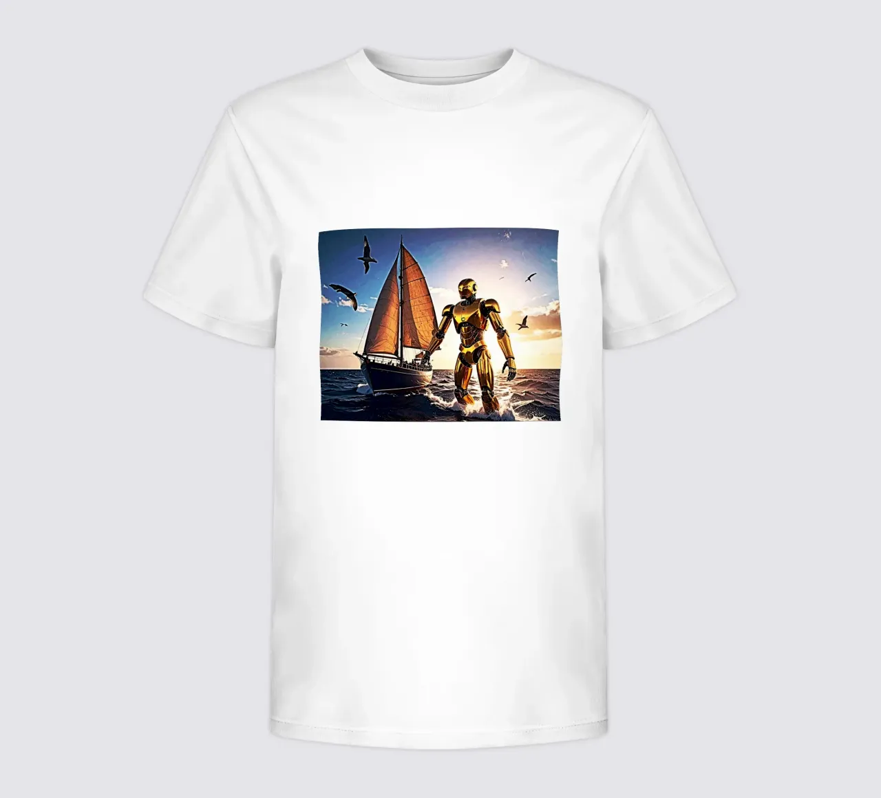 ROBOT AVEC VOILIER. t-shirt bambini da Thierry vobmann photography