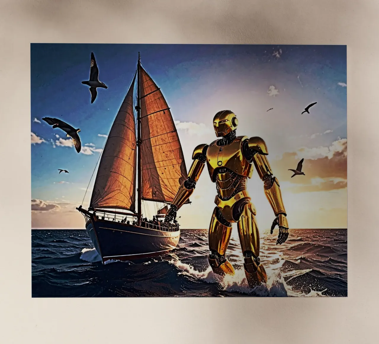 ROBOT AVEC VOILIER. pellicola backlit da Thierry vobmann photography