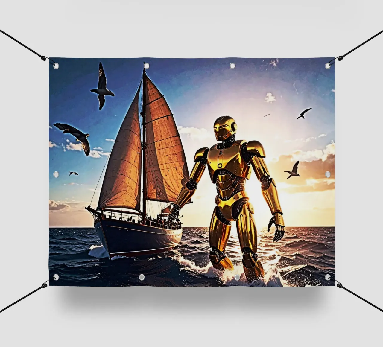 ROBOT AVEC VOILIER. telo in pvc da Thierry vobmann photography