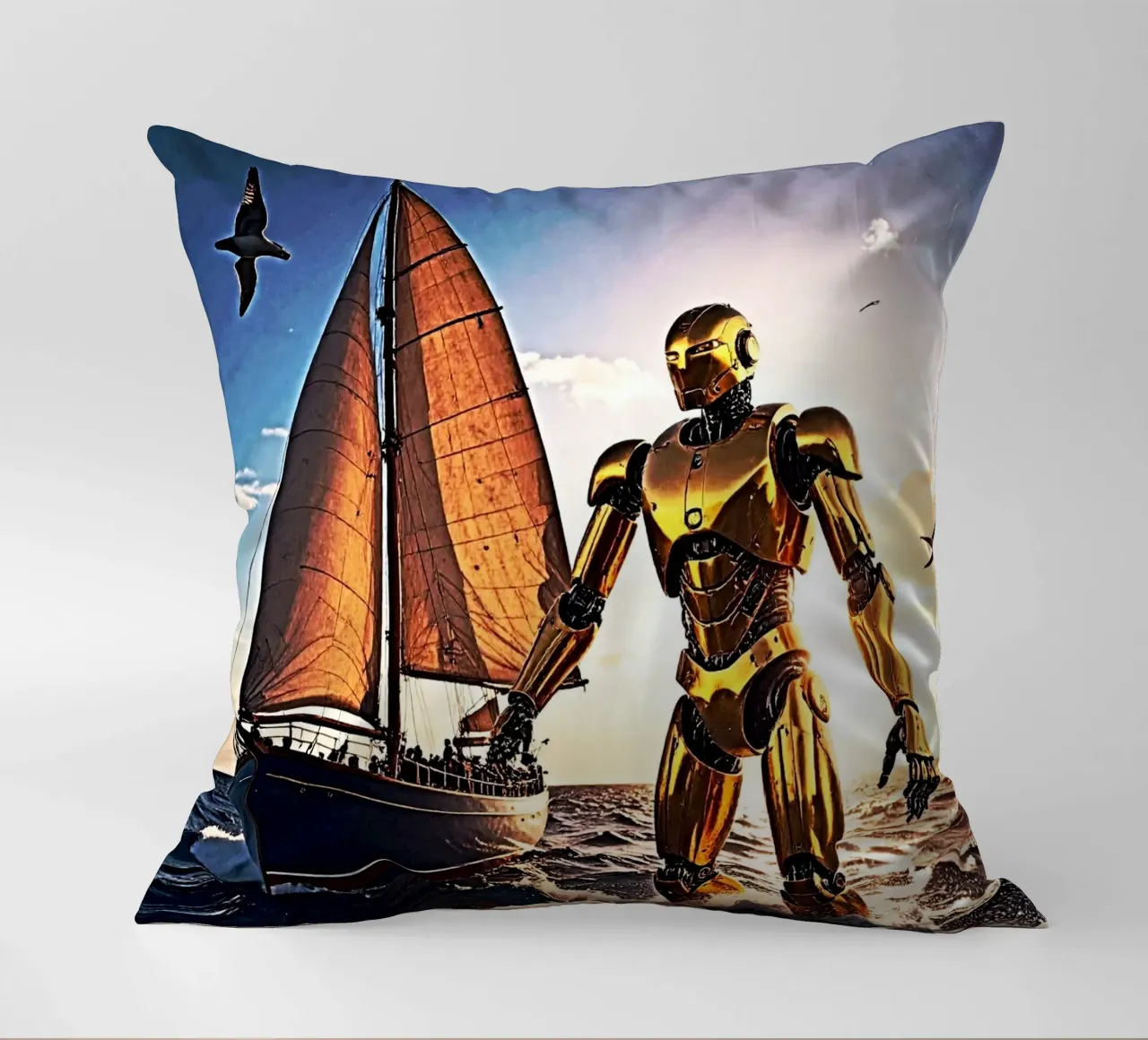 ROBOT AVEC VOILIER. cuscino da Thierry vobmann photography