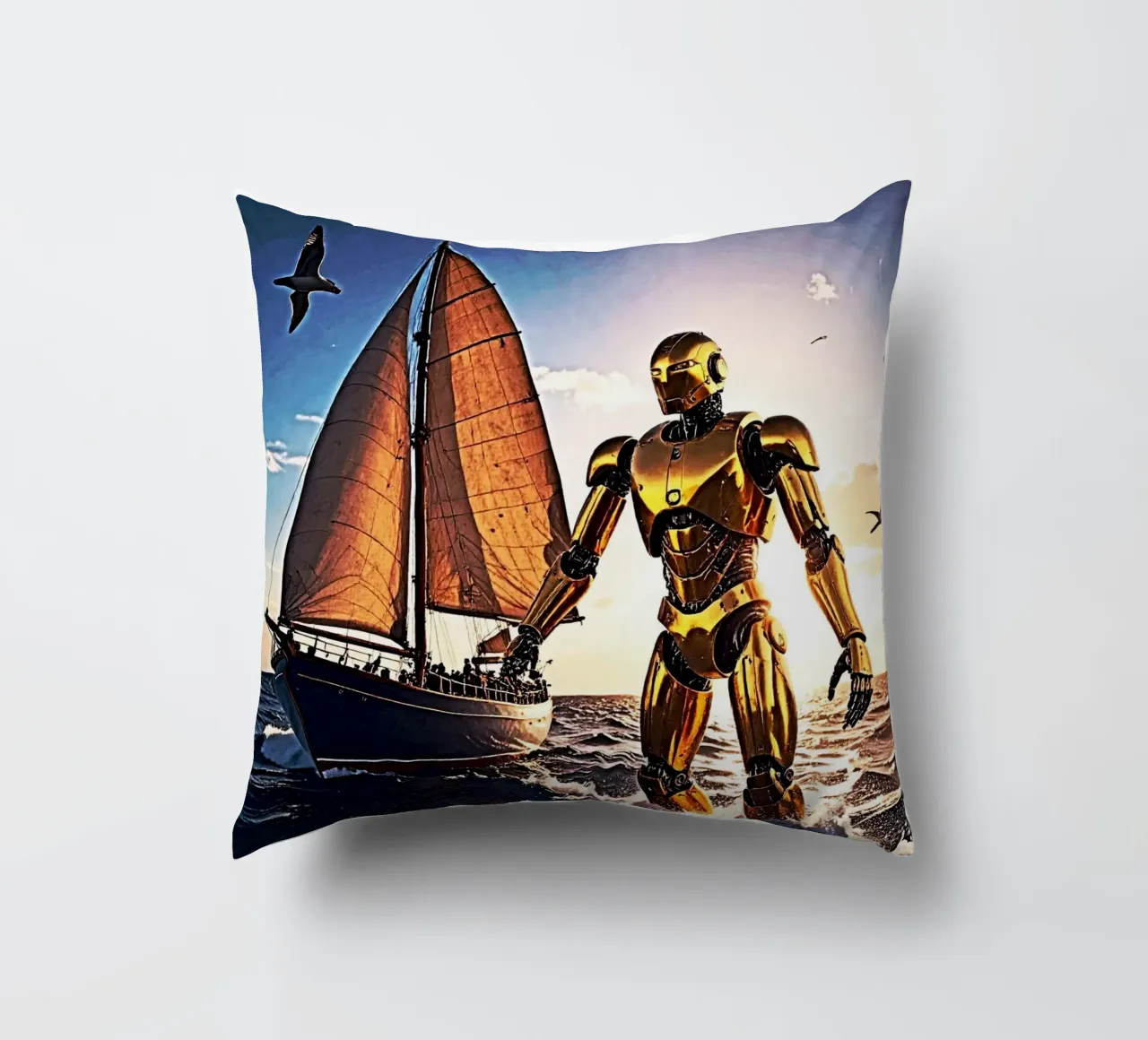 ROBOT AVEC VOILIER. cuscino da Thierry vobmann photography