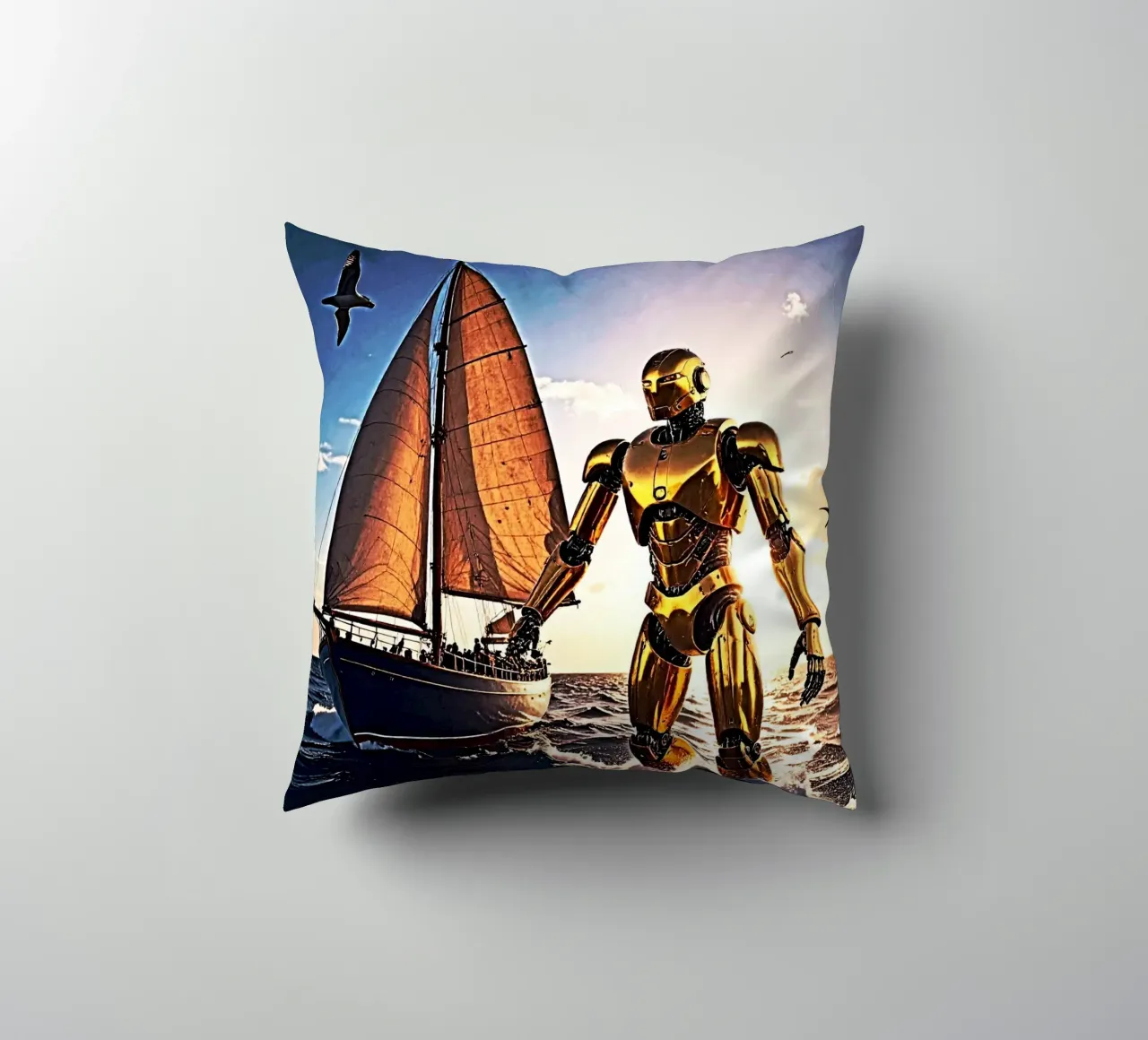 ROBOT AVEC VOILIER. cuscino da Thierry vobmann photography