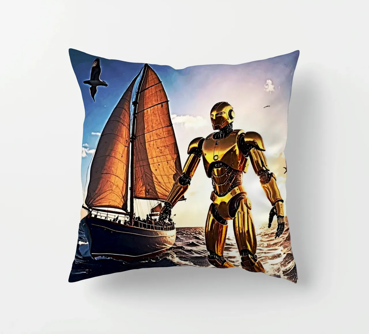 ROBOT AVEC VOILIER. cuscino da Thierry vobmann photography