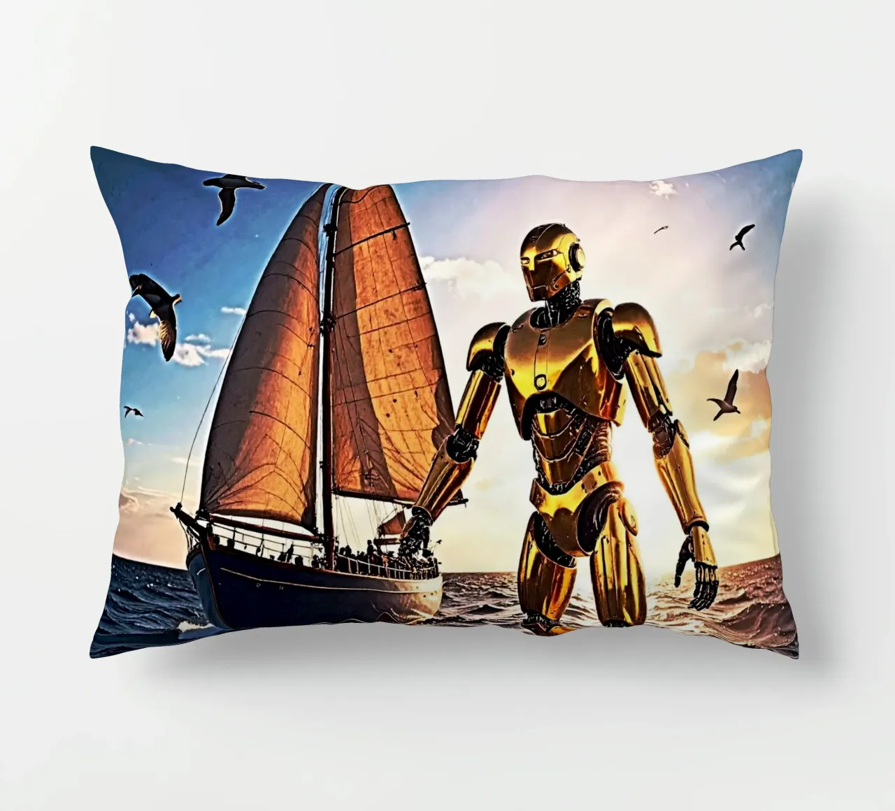 ROBOT AVEC VOILIER. cuscino da Thierry vobmann photography