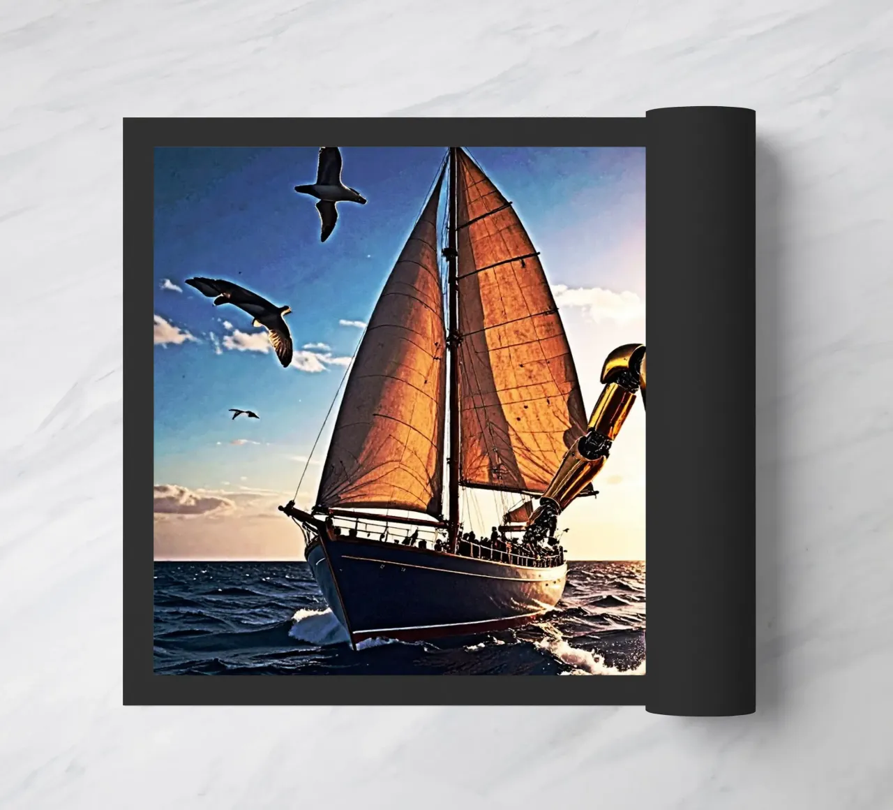 ROBOT AVEC VOILIER. zerbino da Thierry vobmann photography