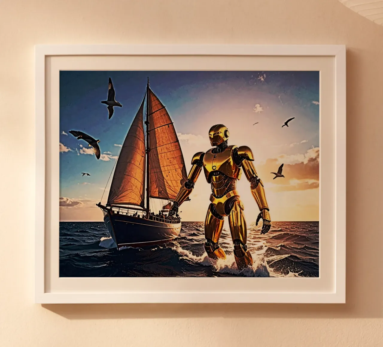 ROBOT AVEC VOILIER. poster da Thierry vobmann photography