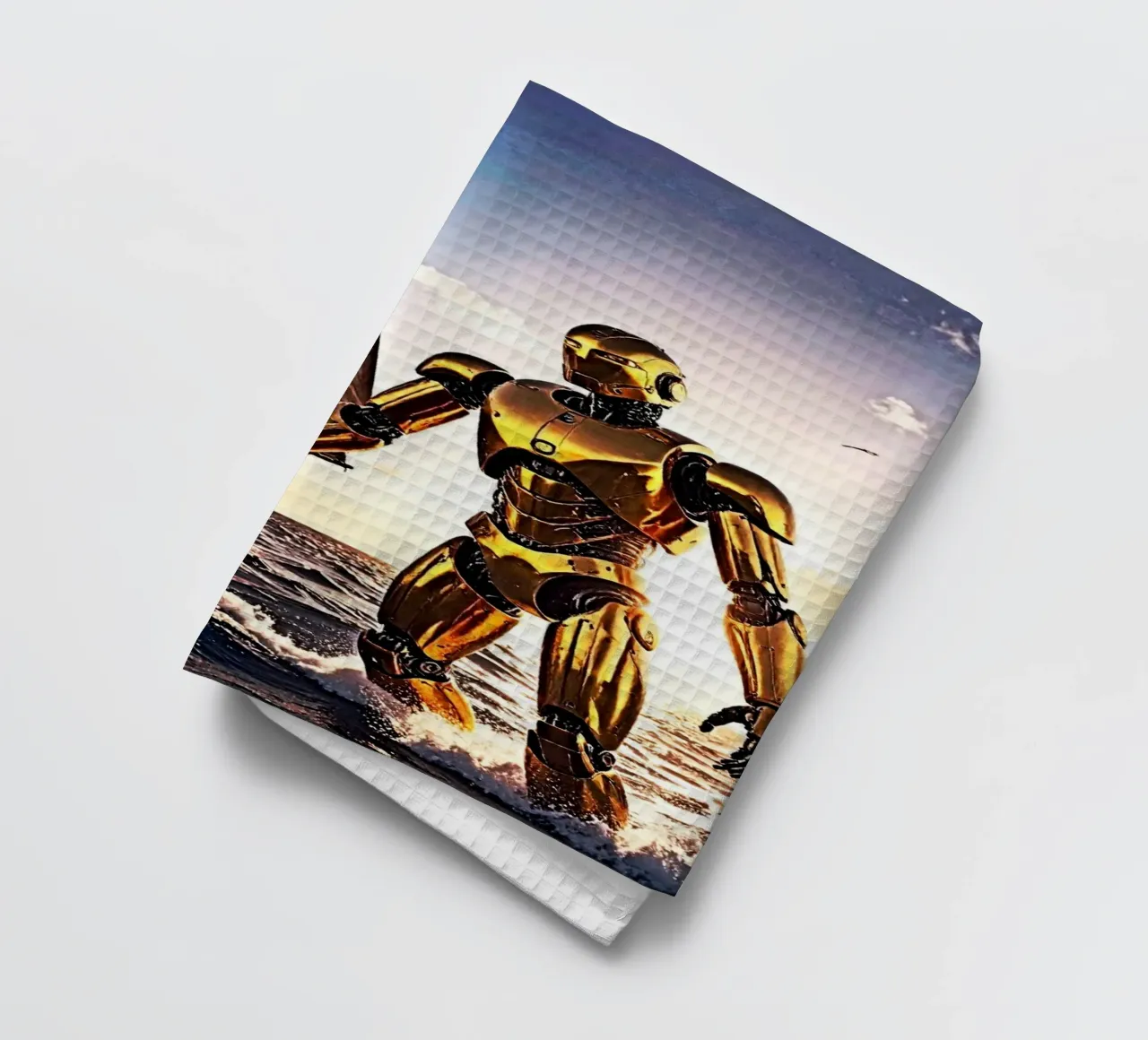 ROBOT AVEC VOILIER. torchon de Thierry vobmann photography