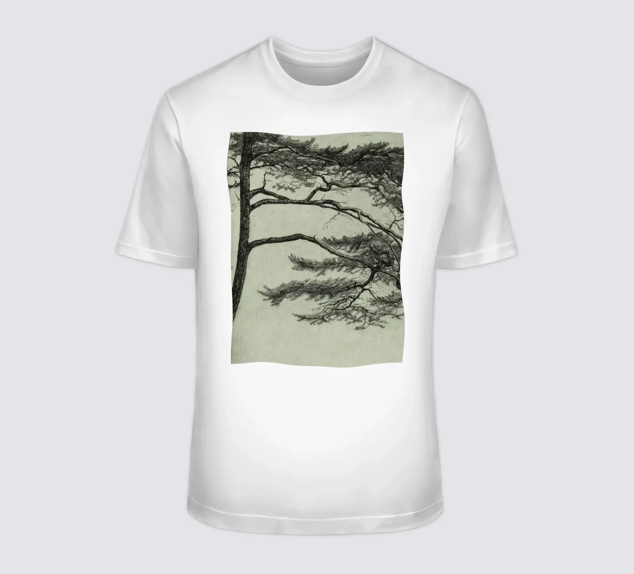 Sage Green Pine Tree Branch t-shirt da apoloprints