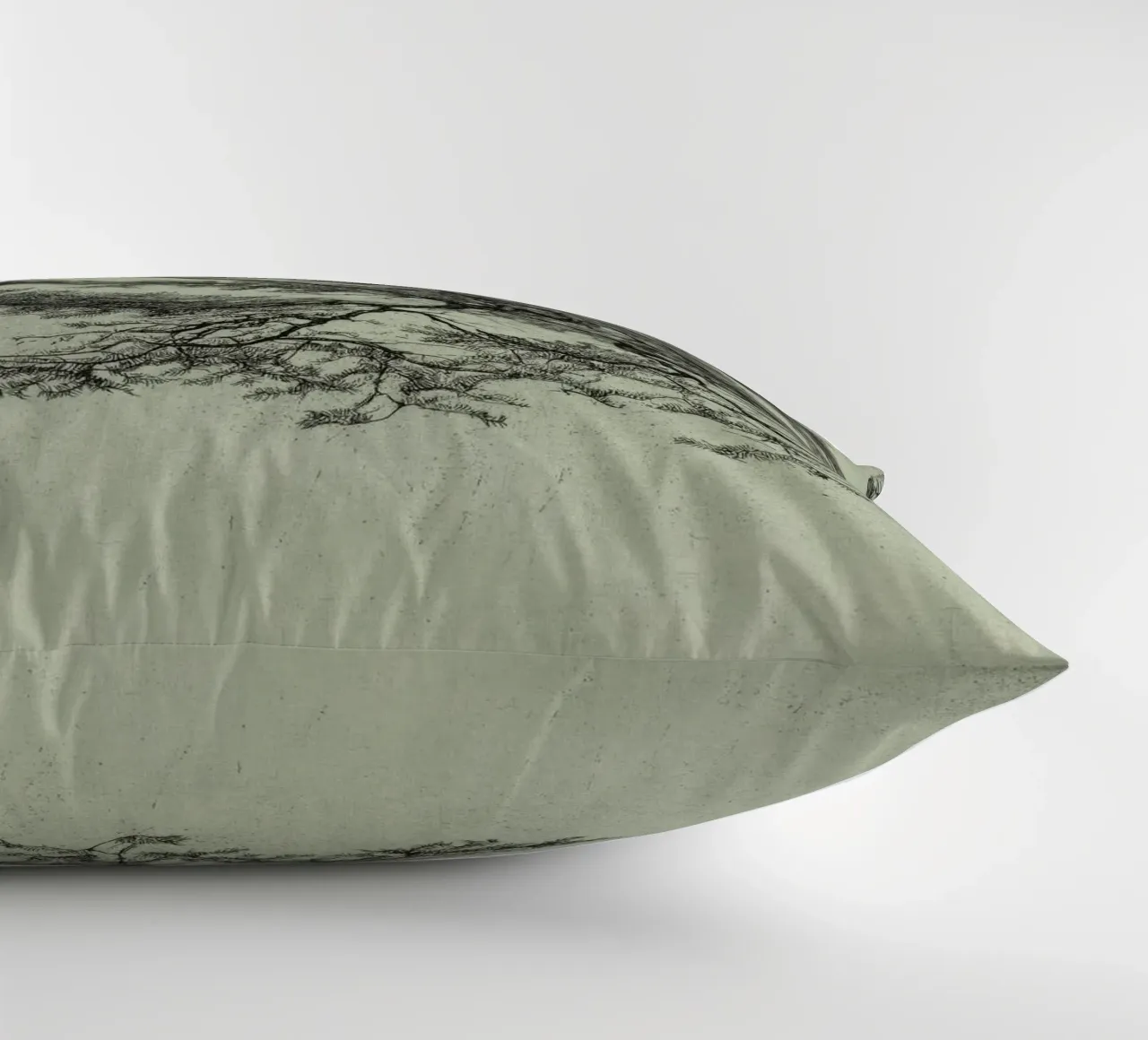 Sage Green Pine Tree Branch cuscino da apoloprints