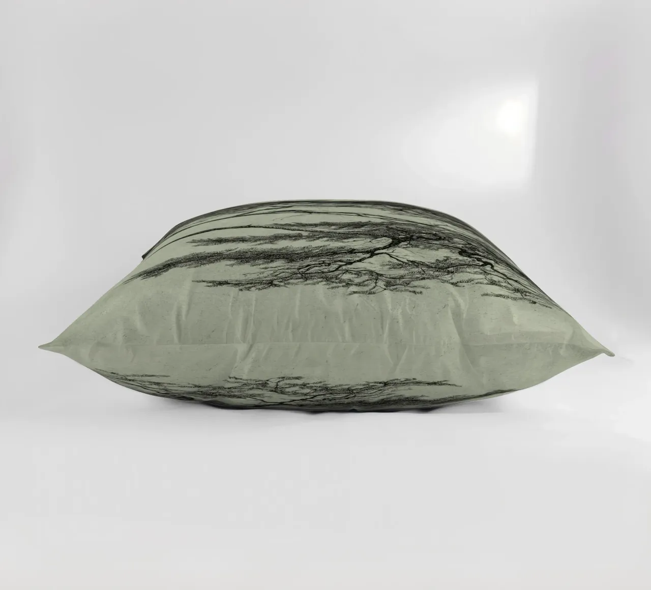 Sage Green Pine Tree Branch cuscino da apoloprints