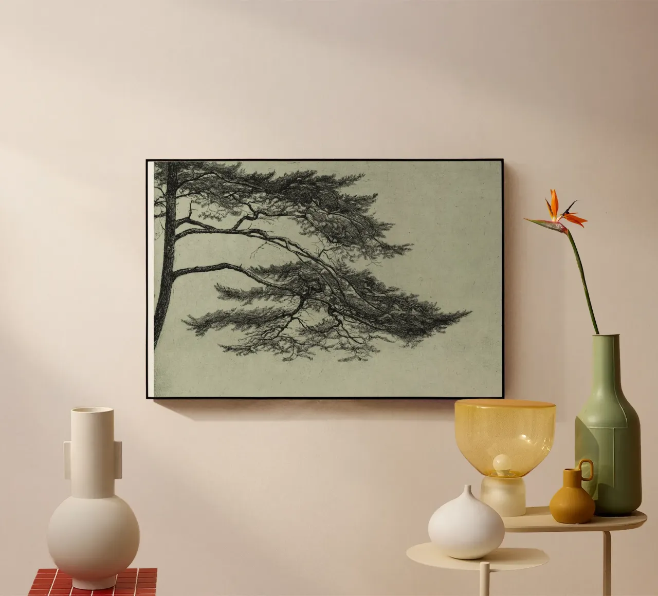 Sage Green Pine Tree Branch Acryl-Glas von apoloprints