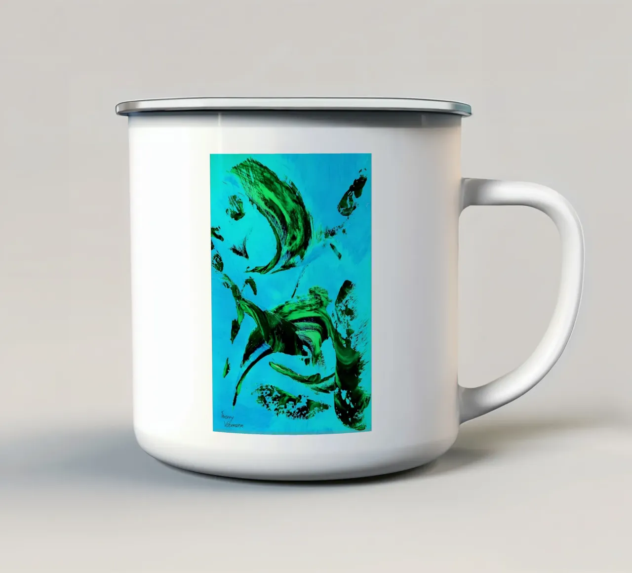 IDEAL GIFT 30 invers tazza in smalto da Thierry Vobmann Abstract painting