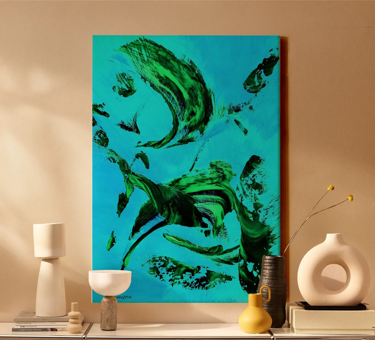IDEAL GIFT 30 invers tela con Cornice a cassetta da Thierry Vobmann Abstract painting