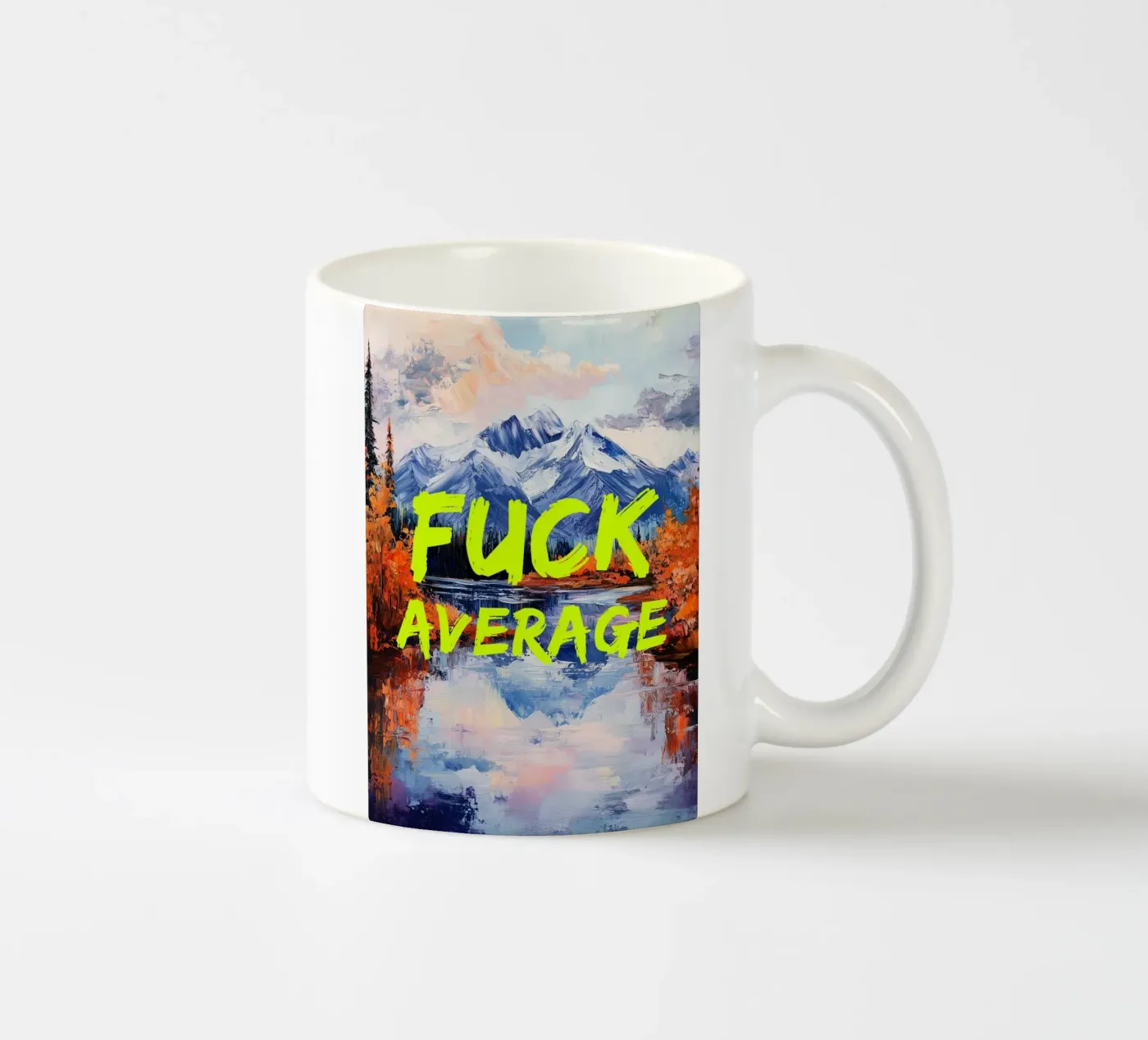 F*CK AVERAGE ceramic mug by fraeuleinvonfuchs