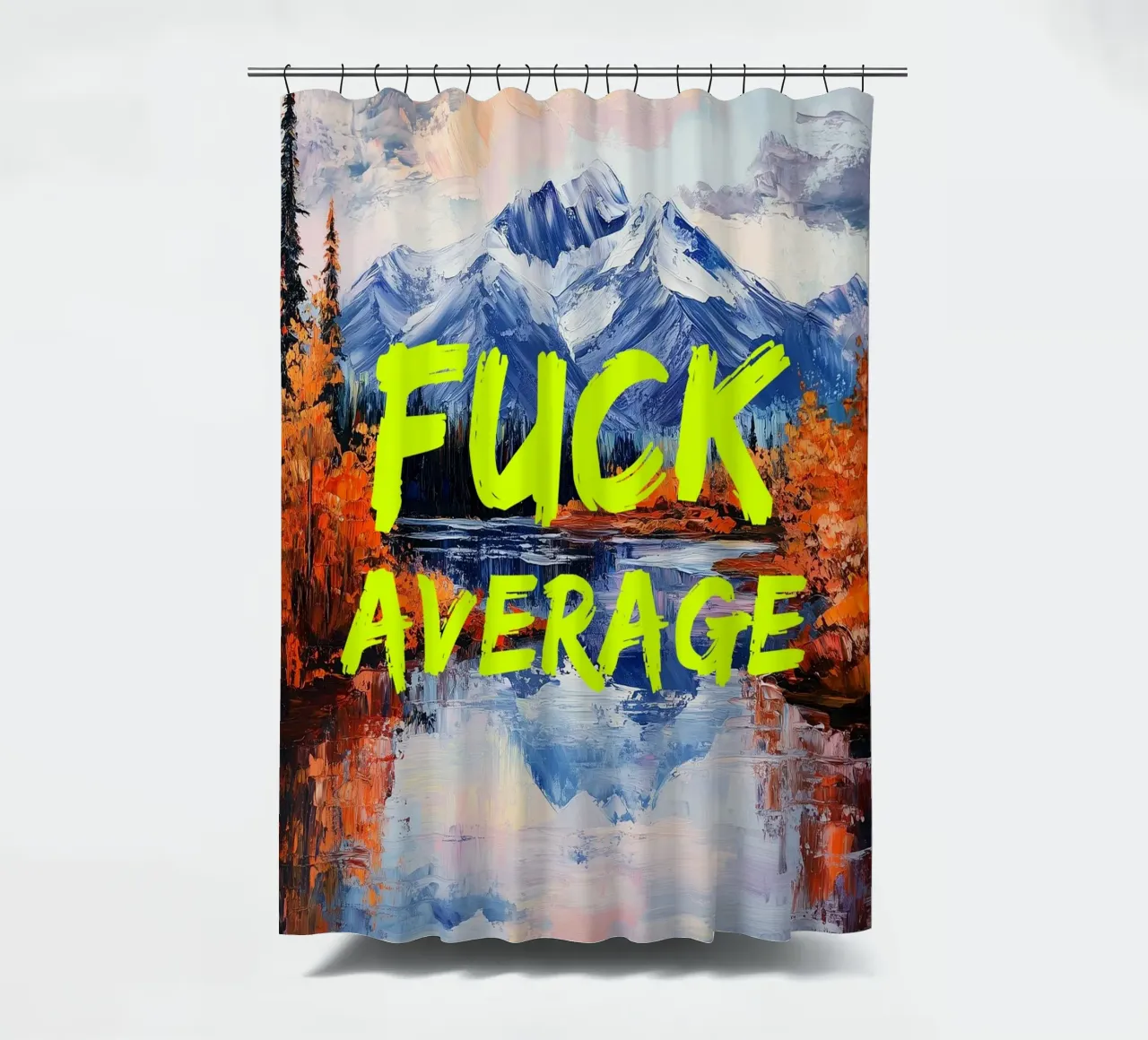 F*CK AVERAGE tenda da doccia da fraeuleinvonfuchs