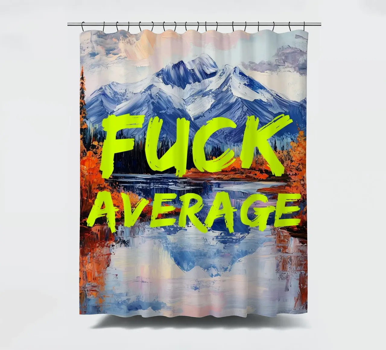 F*CK AVERAGE tenda da doccia da fraeuleinvonfuchs