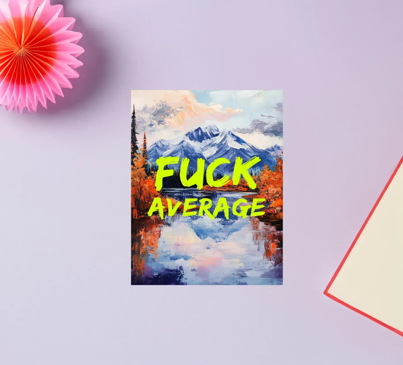 F*CK AVERAGE sticker van fraeuleinvonfuchs