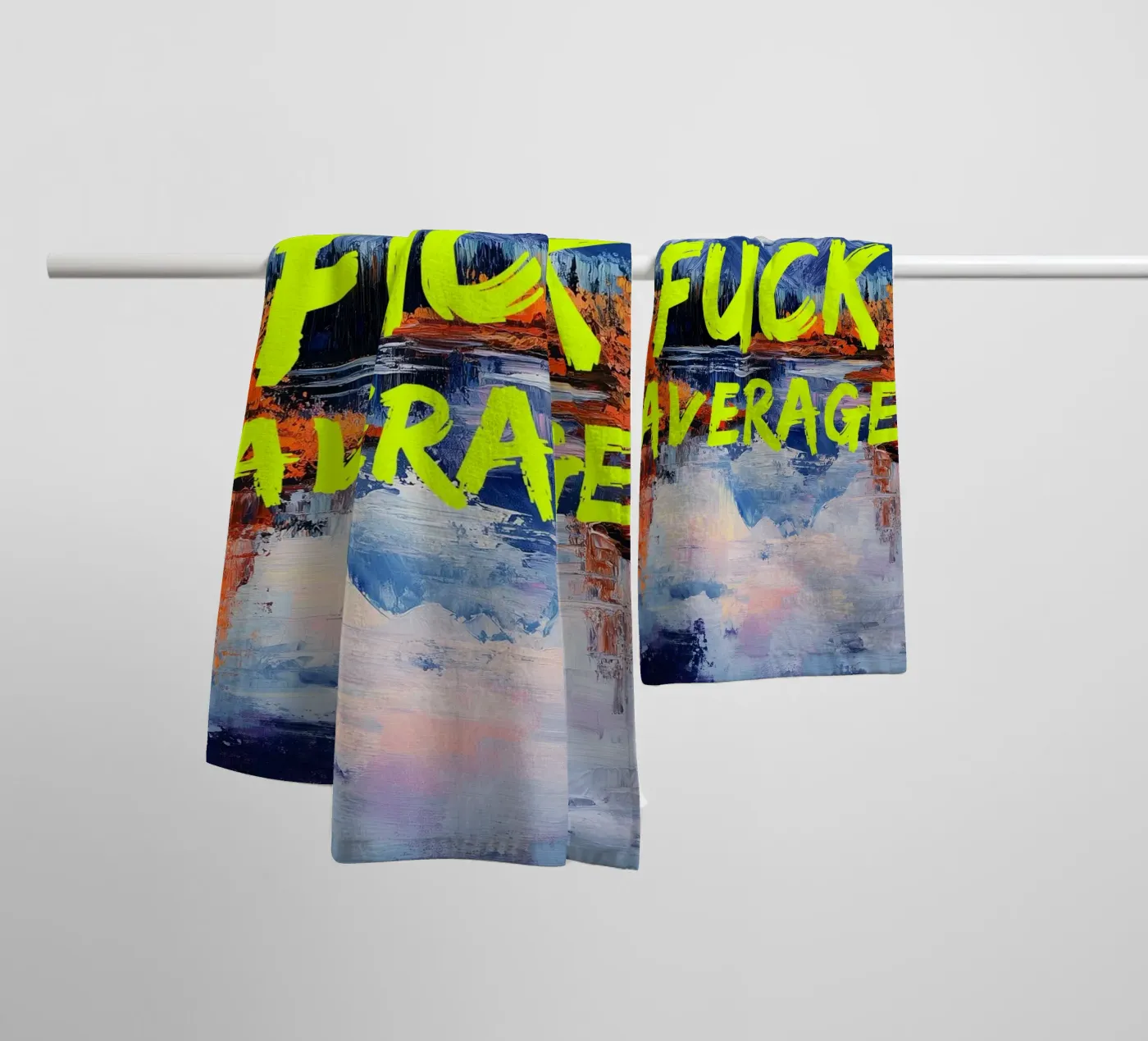 F*CK AVERAGE badhanddoek van fraeuleinvonfuchs