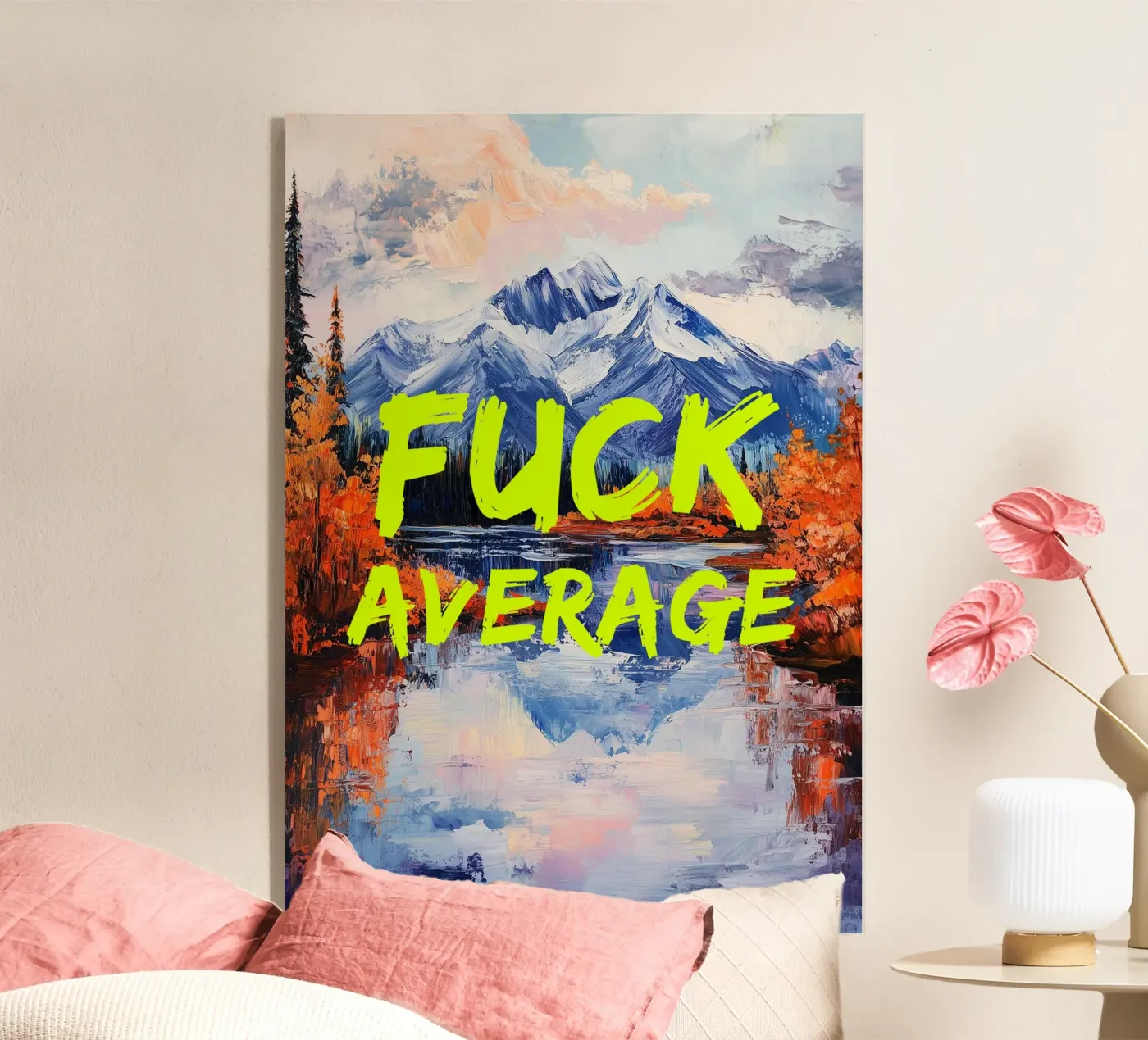 F*CK AVERAGE plexiglass da fraeuleinvonfuchs