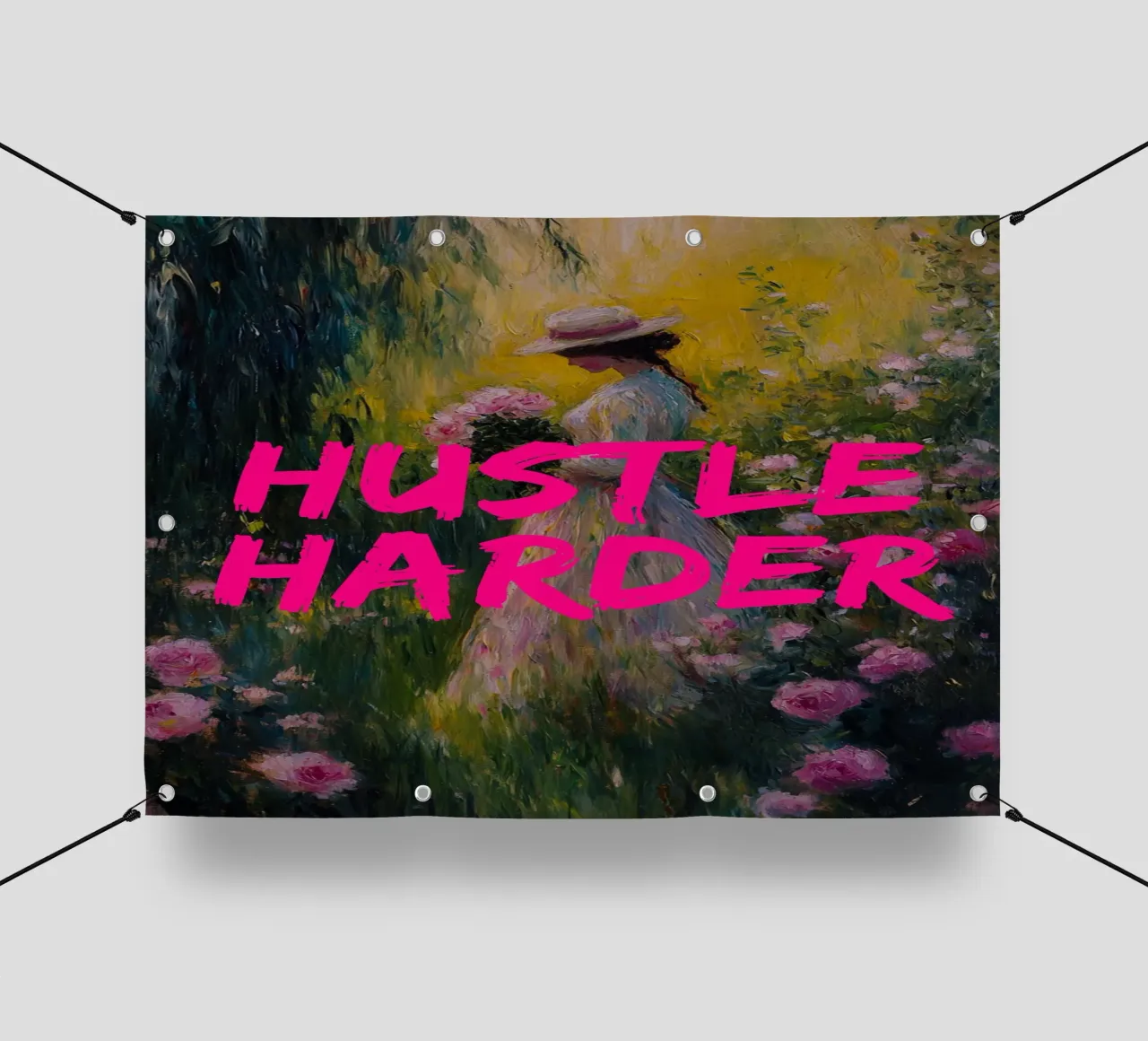Hustle Harder telo in pvc da fraeuleinvonfuchs