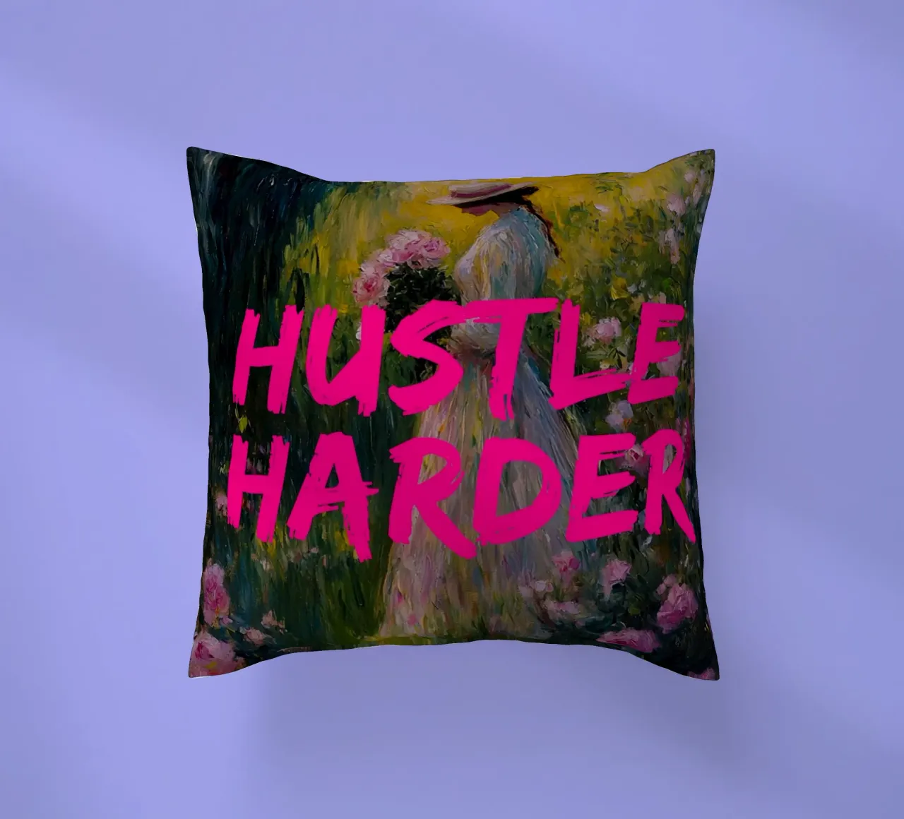 Hustle Harder cuscino da fraeuleinvonfuchs
