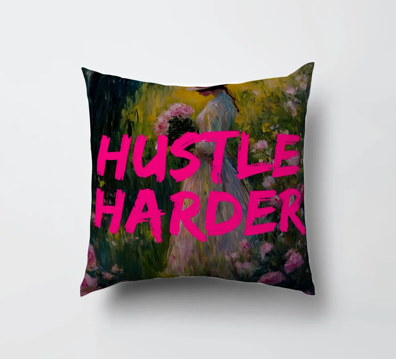 Hustle Harder cuscino da fraeuleinvonfuchs