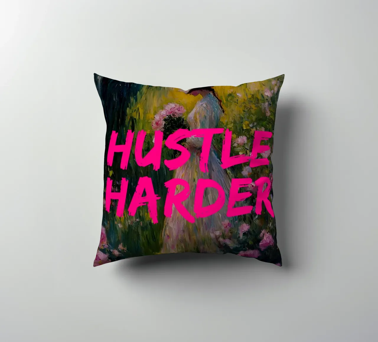Hustle Harder cuscino da fraeuleinvonfuchs