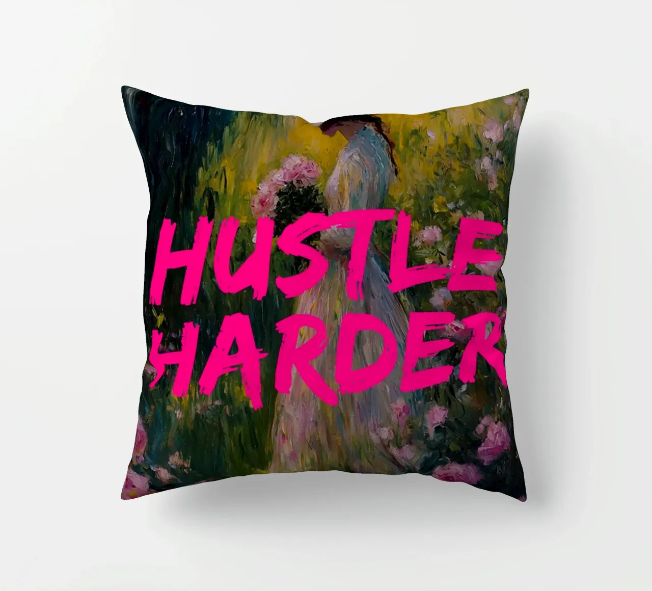Hustle Harder cuscino da fraeuleinvonfuchs