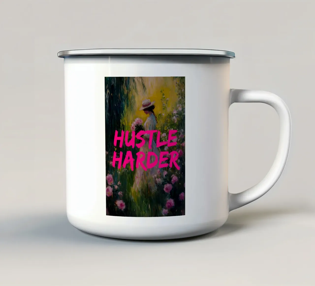 Hustle Harder tazza in smalto da fraeuleinvonfuchs
