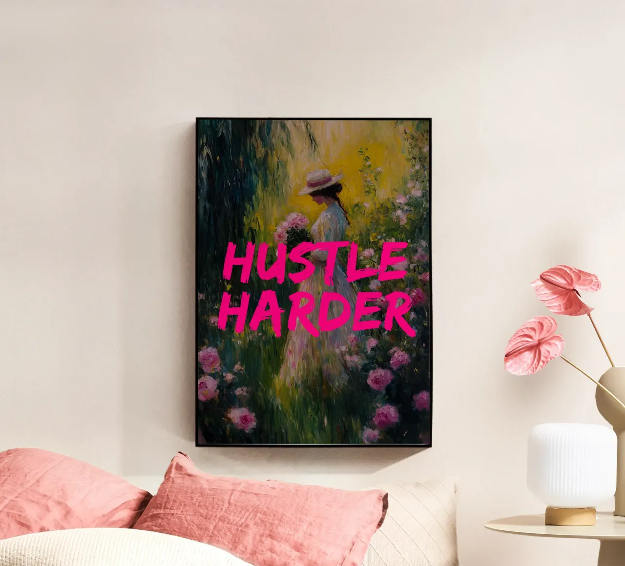 Hustle Harder plexiglass da fraeuleinvonfuchs