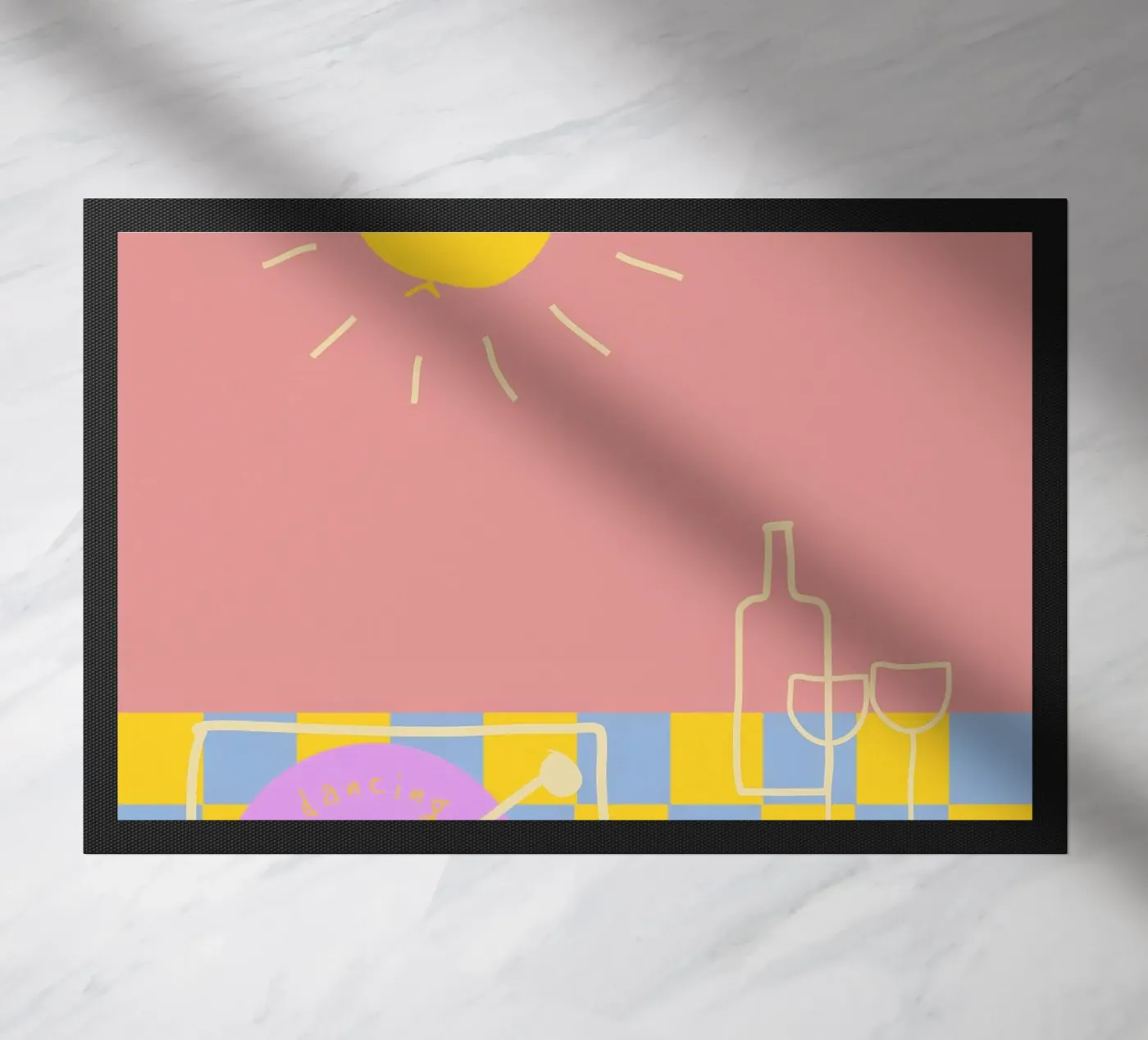 this kitchen is for dancing deurmat van FRICKE DESIGN