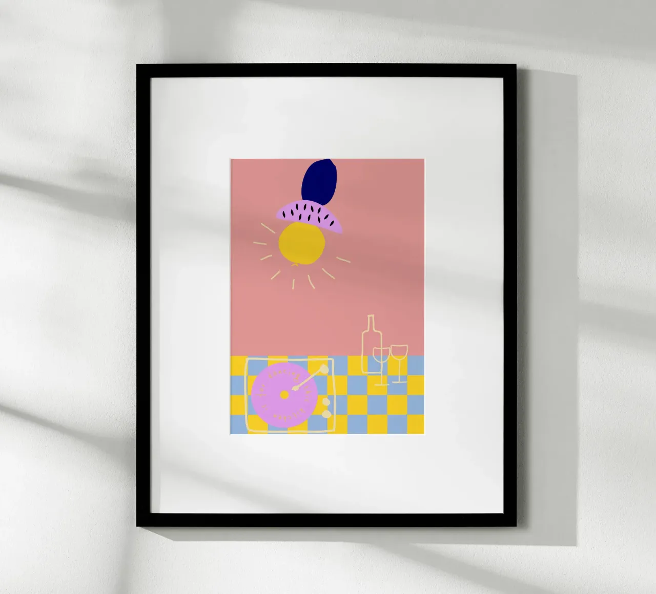 this kitchen is for dancing. poster con telaio in plastica da FRICKE DESIGN
