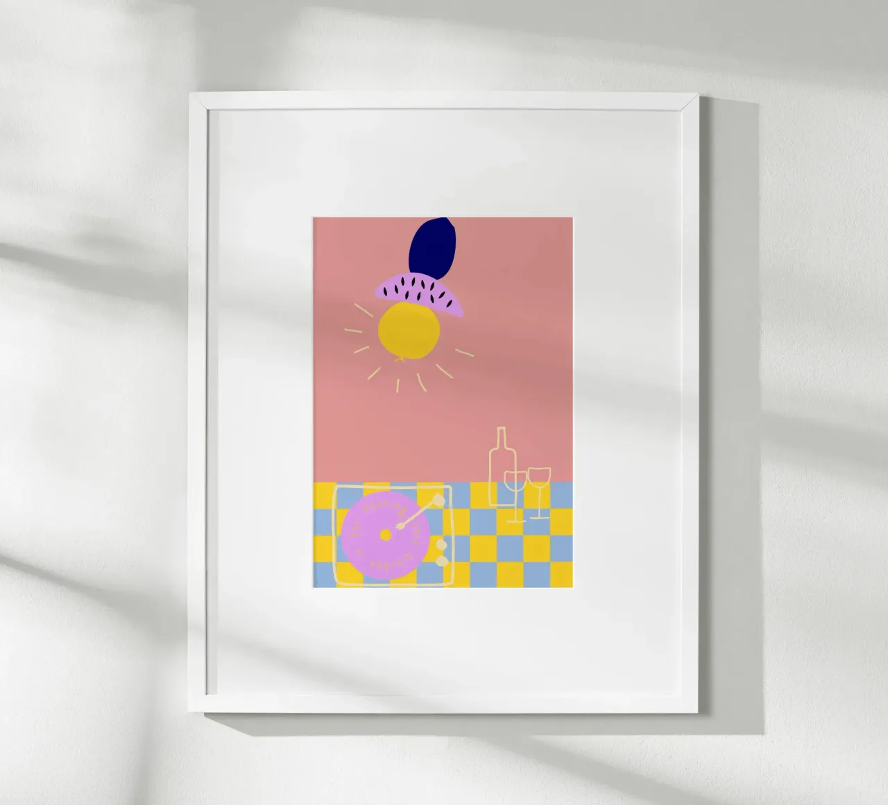 this kitchen is for dancing. poster con telaio in plastica da FRICKE DESIGN