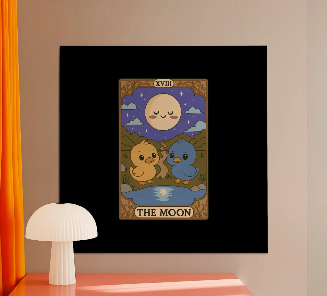 Tarot des Canards - La Lune poster de Loobs