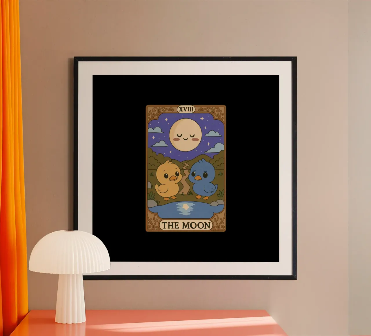 Tarot des Canards - La Lune poster de Loobs
