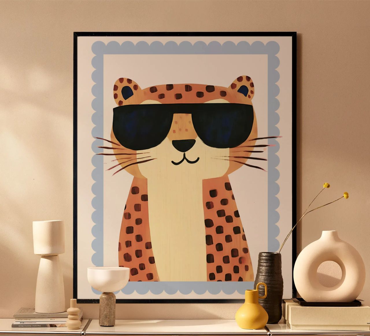 Coole Katze, Kinder Kinderzimmer Wandkunst, Kinder drucken Poster von Little Lola