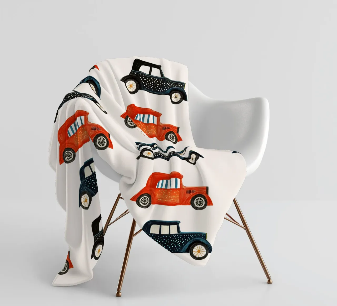 Drie oldtimers fleecedeken van Curious Canvas