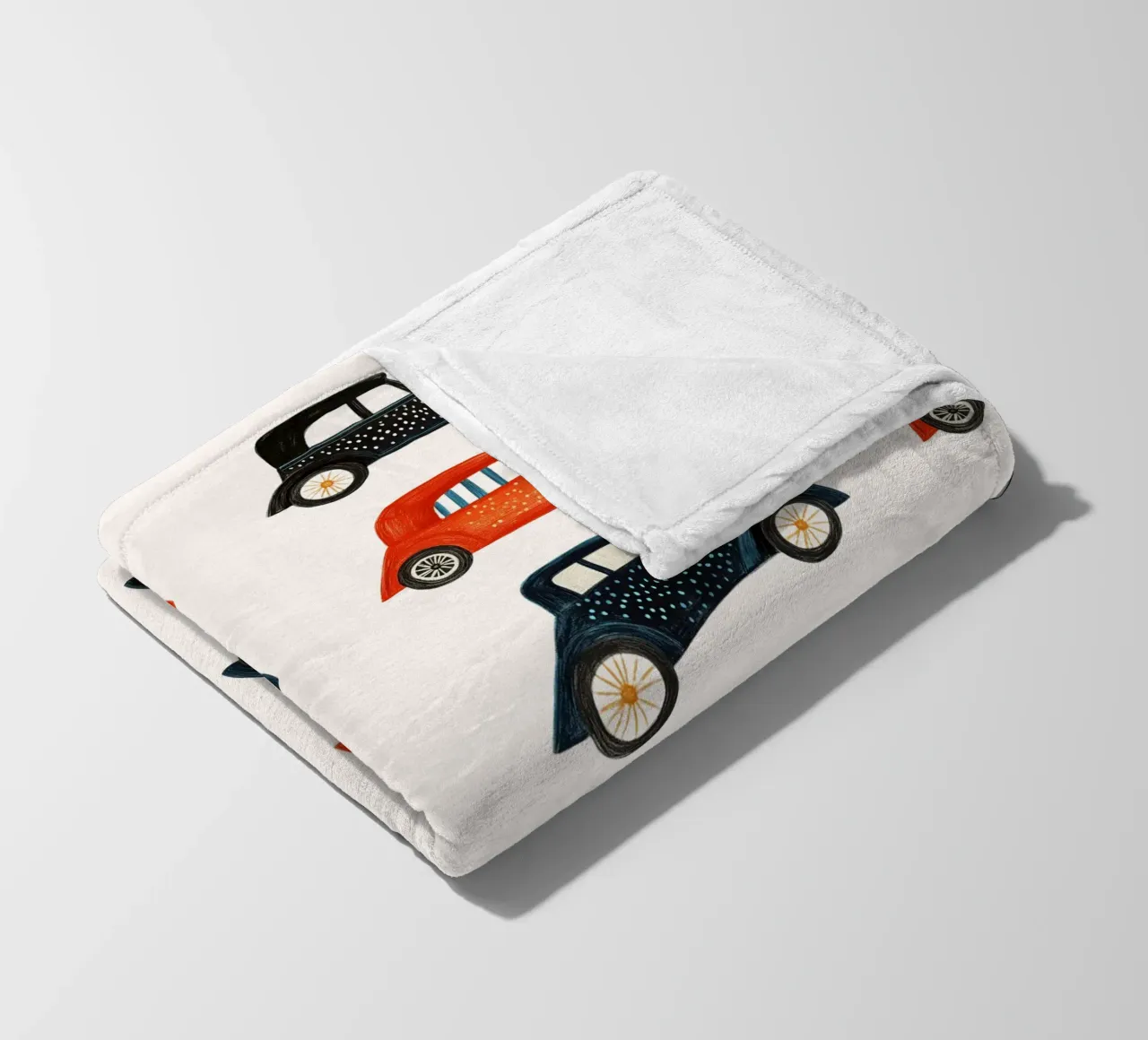 Drie oldtimers fleecedeken van Curious Canvas