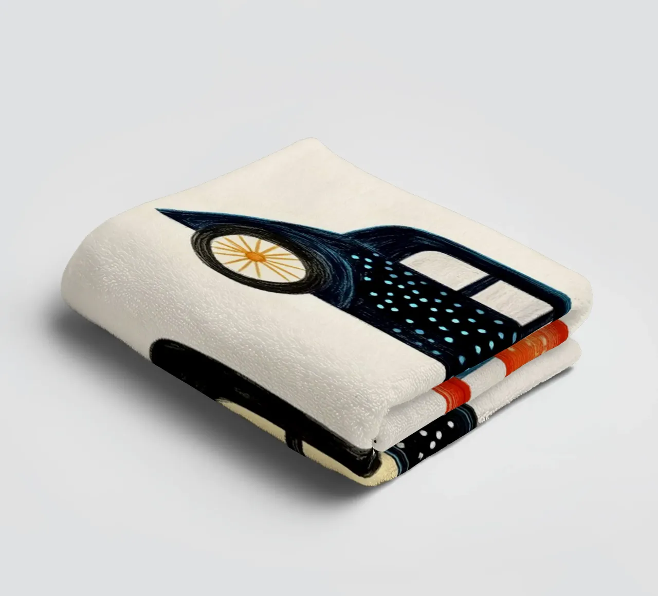 Drei Oldtimer-Autos Handtuch von Curious Canvas