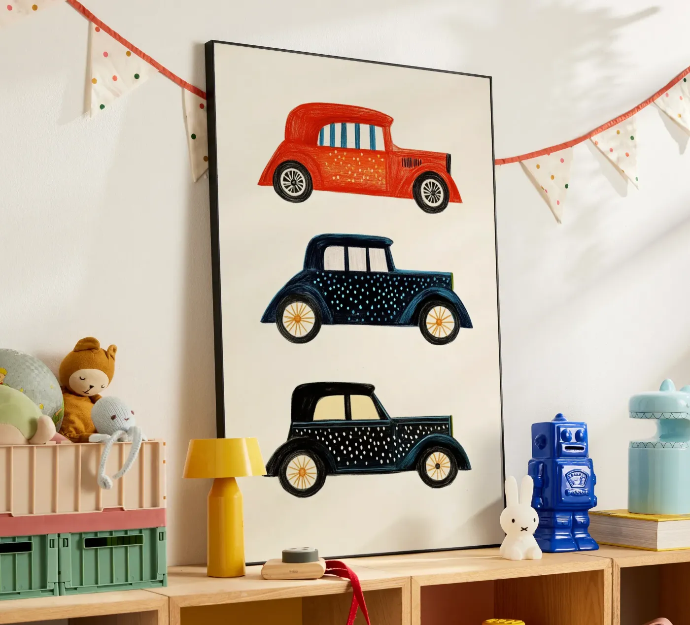 Three vintage cars forex-plaat van Curious Canvas