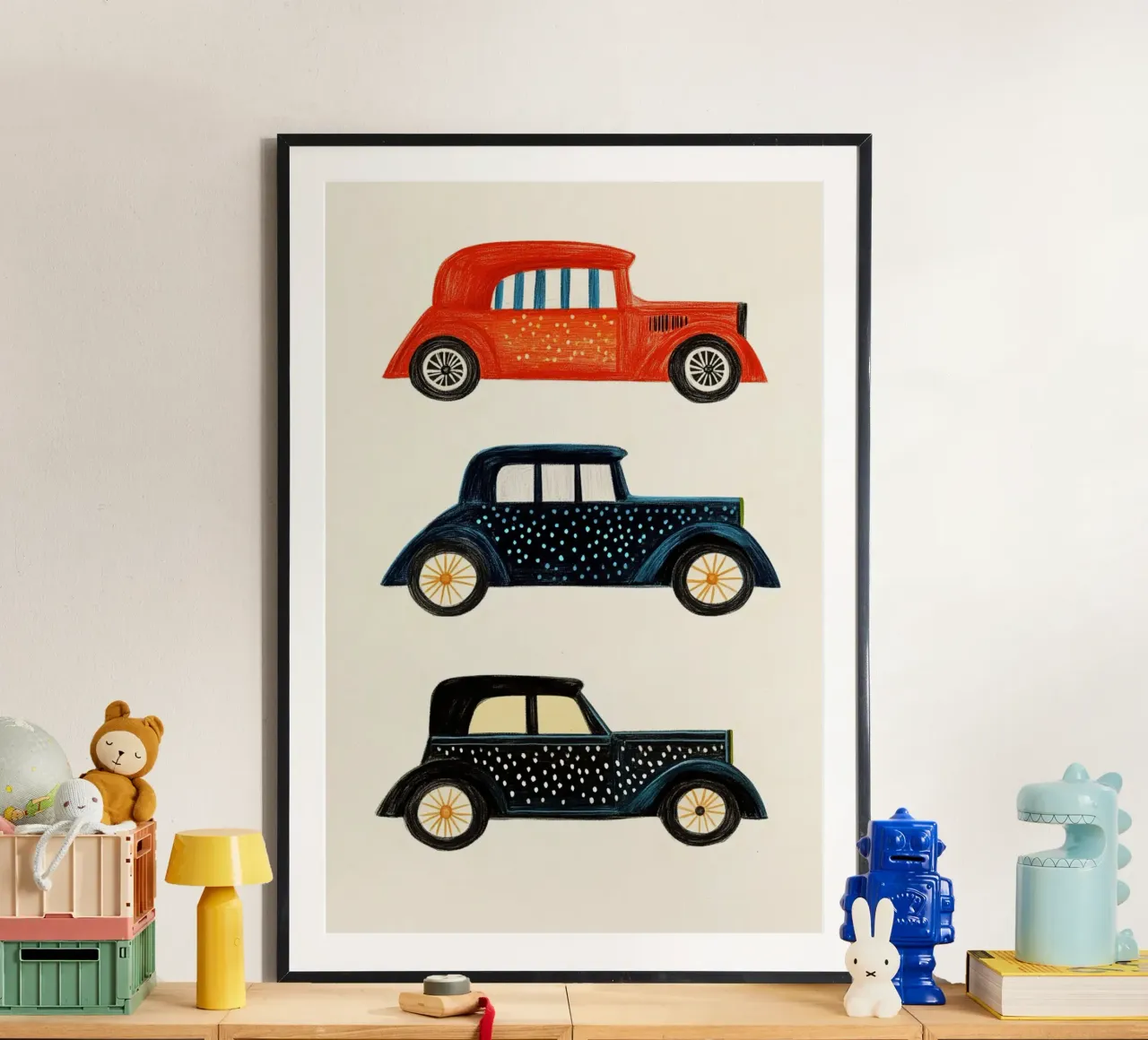 Drei Oldtimer-Autos Hahnemühle von Curious Canvas