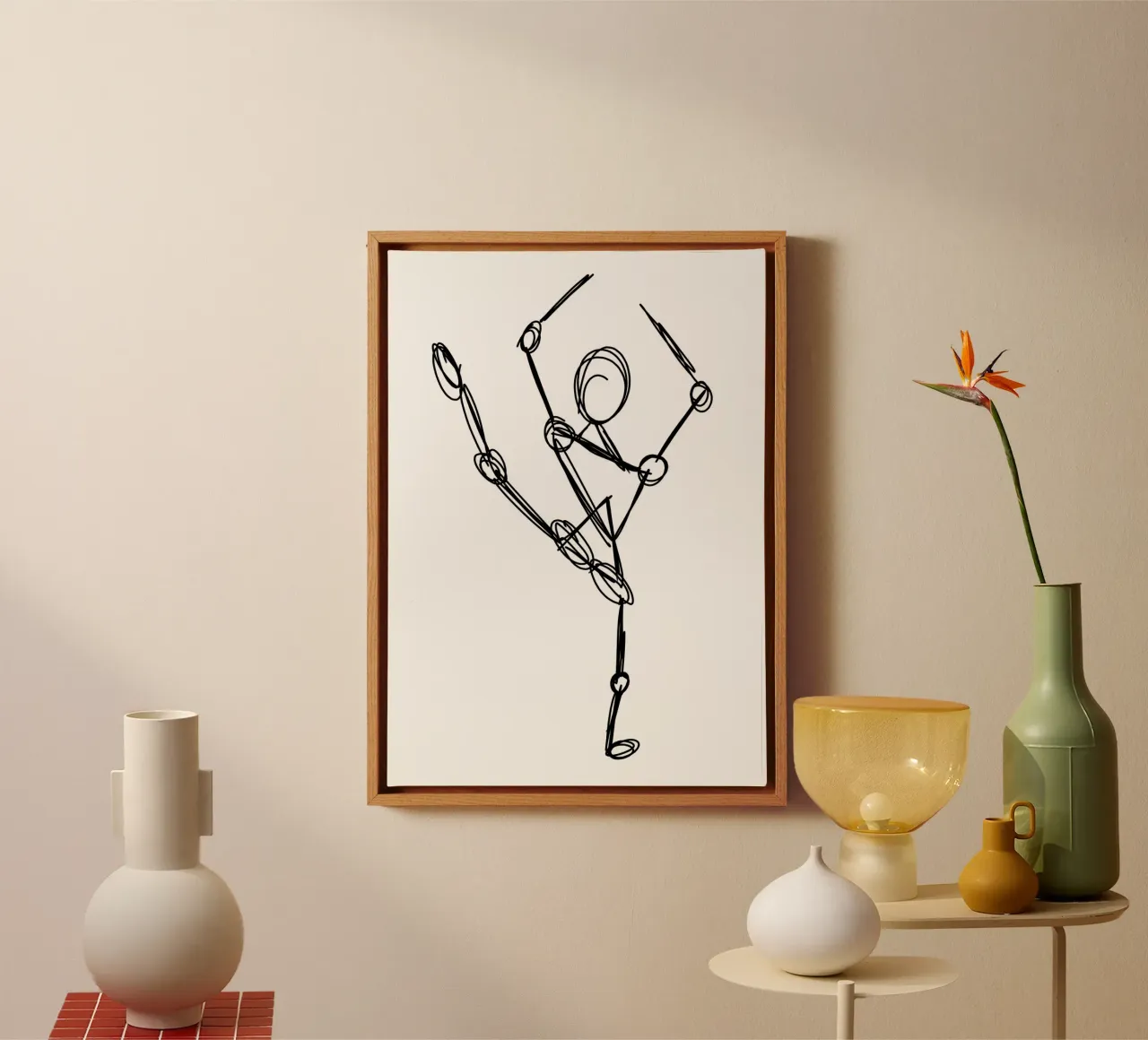 Sketch Dancer tela con Cornice a cassetta da tausendunddrei