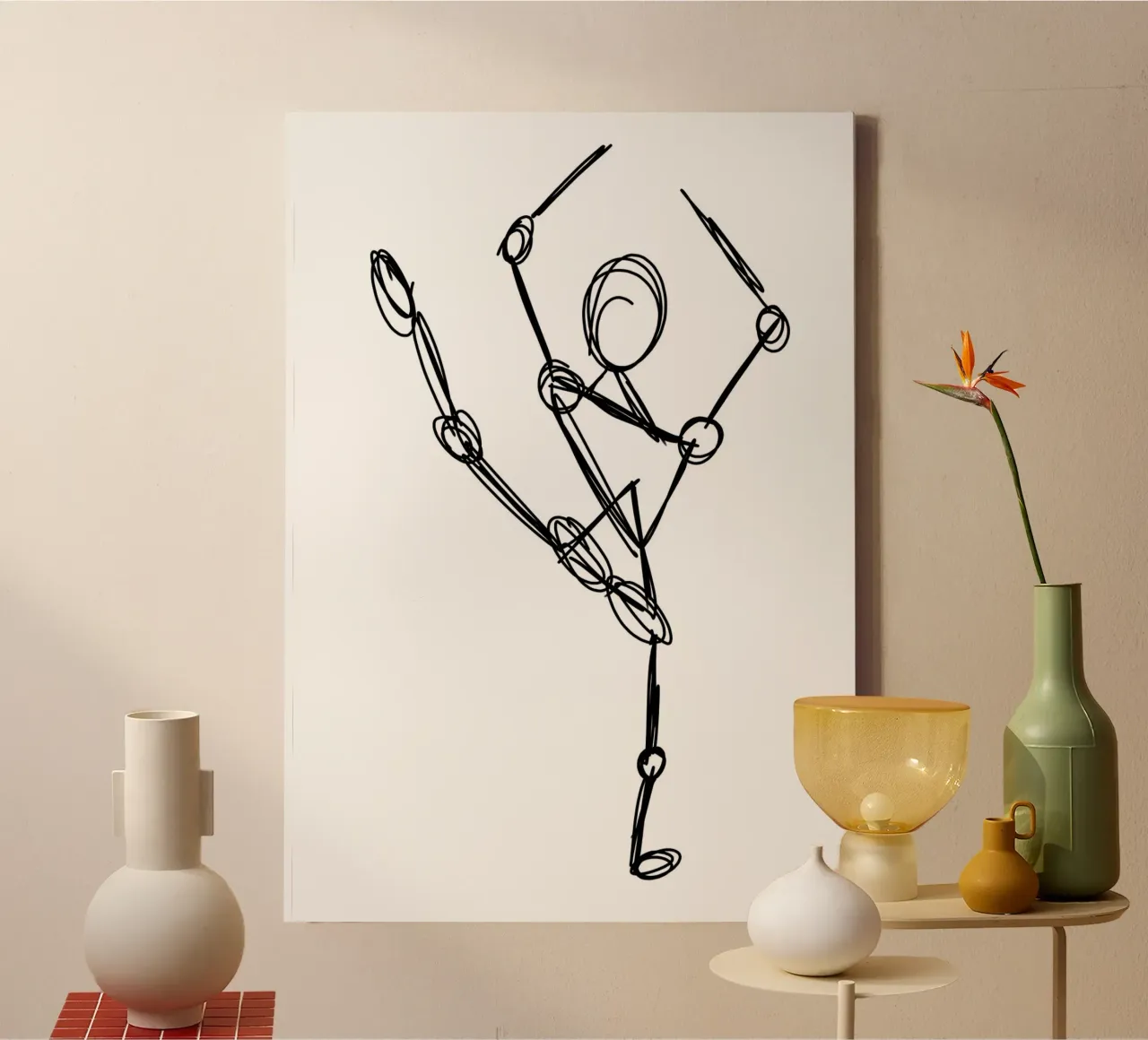 Sketch Dancer tela con Cornice a cassetta da tausendunddrei
